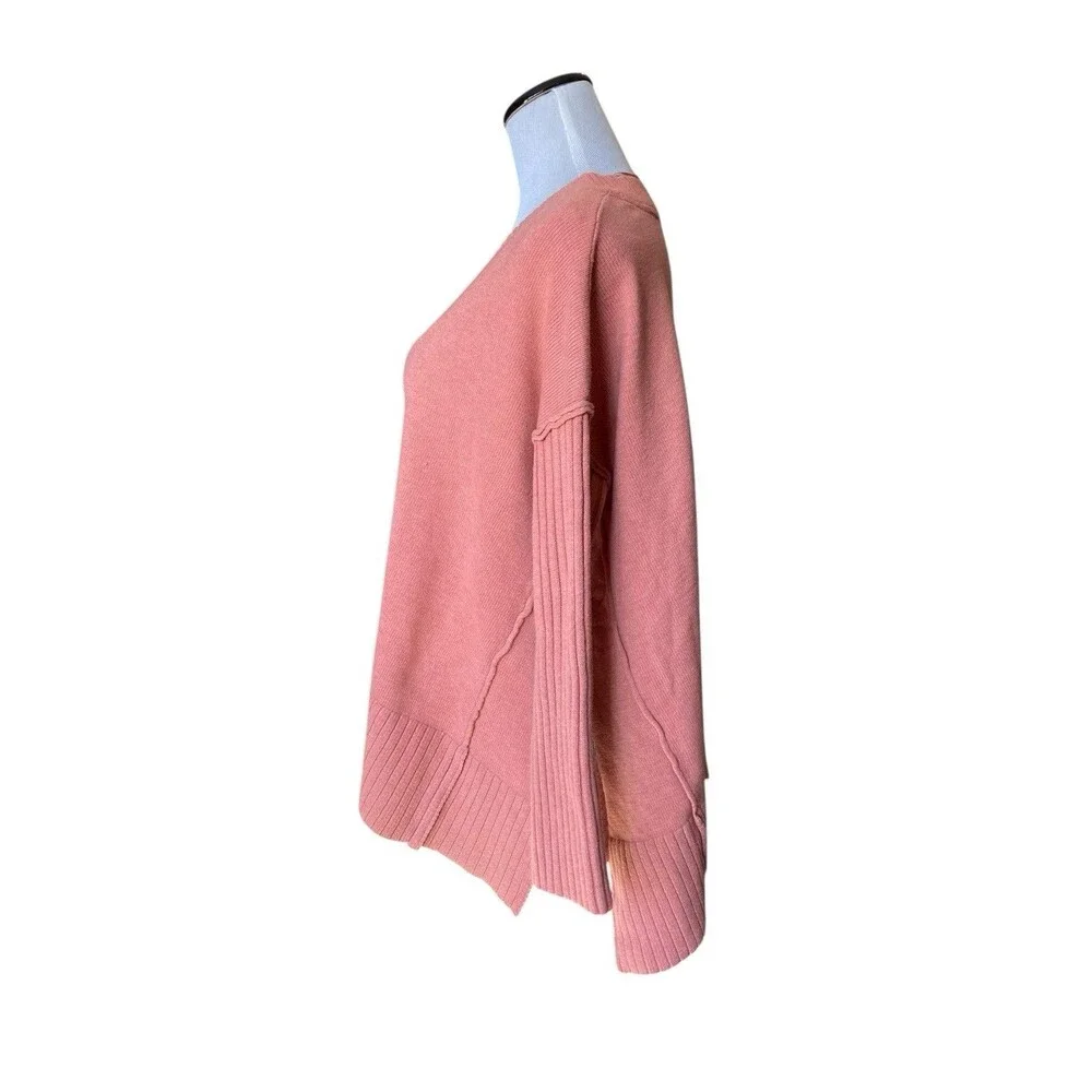 Free people Orion Oversized Tunic Sweater Size XS Rose Slouchy Boho Lagenlook‎